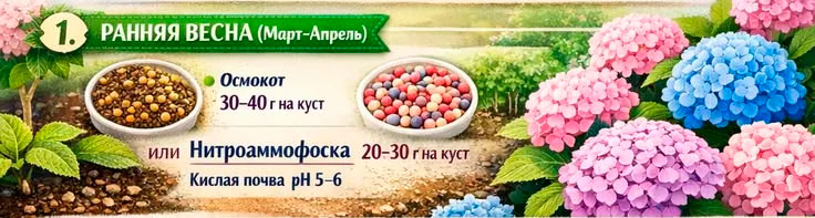 Чем подкормить гортензию метельчатую: с весны по осень